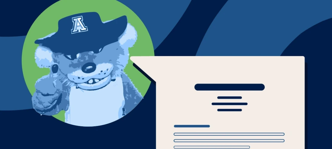 Wilbur mascot with syllabus bubble