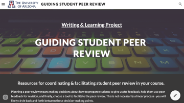 Website image for the Guiding Peer Review page